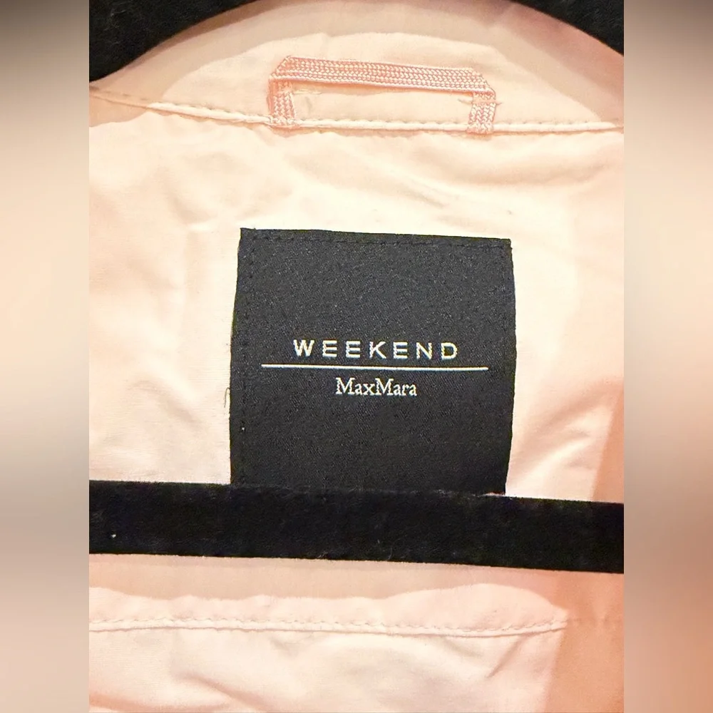 MAX MARA MaxMara Light Pink Nylon Windbreaker Jacket Size 10 Quiet Luxury Design